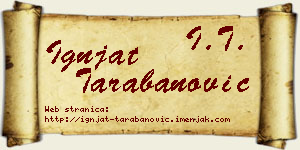 Ignjat Tarabanović vizit kartica